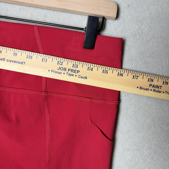 Lululemon Pace Rival High-Rise Crop 22" Dark Red Womens size 10 - Picture 9 of 11